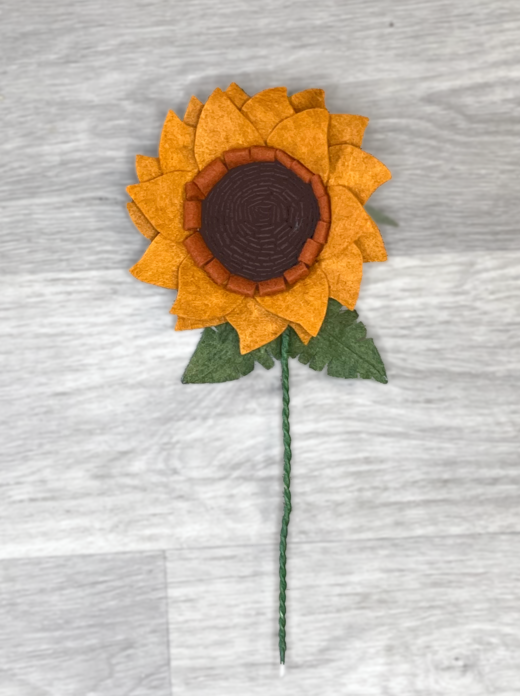 Amber Sunflower and Eucalyptus Bouquet
